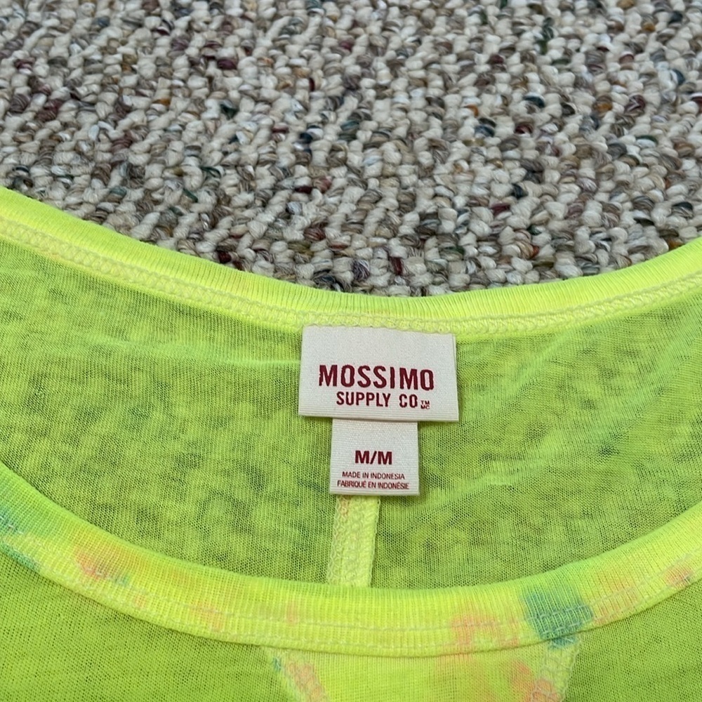 Mossimo Supply Neon Yellow Women's Top/Cover-Up. Medium - Picture 5 of 7